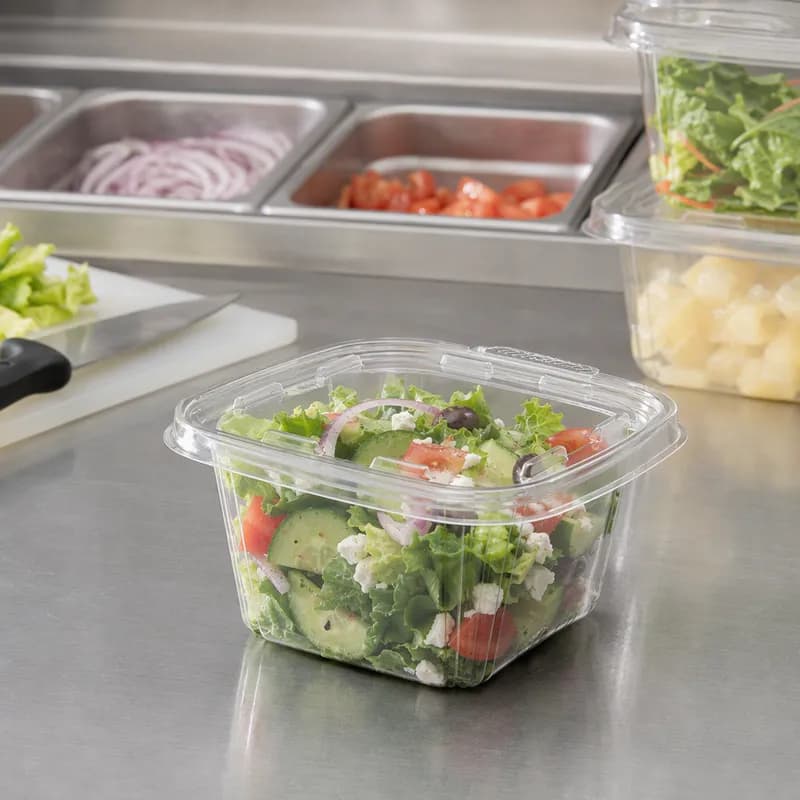 Deli Container Hinged 16 OZ Tear-Away Tamper-Evident 240/Case