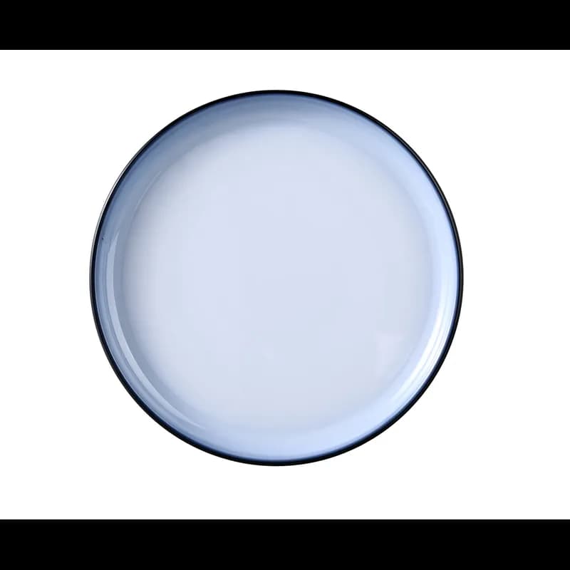 Sentry Plate 10.25 IN Melamine Black White Round Deep 24/Case
