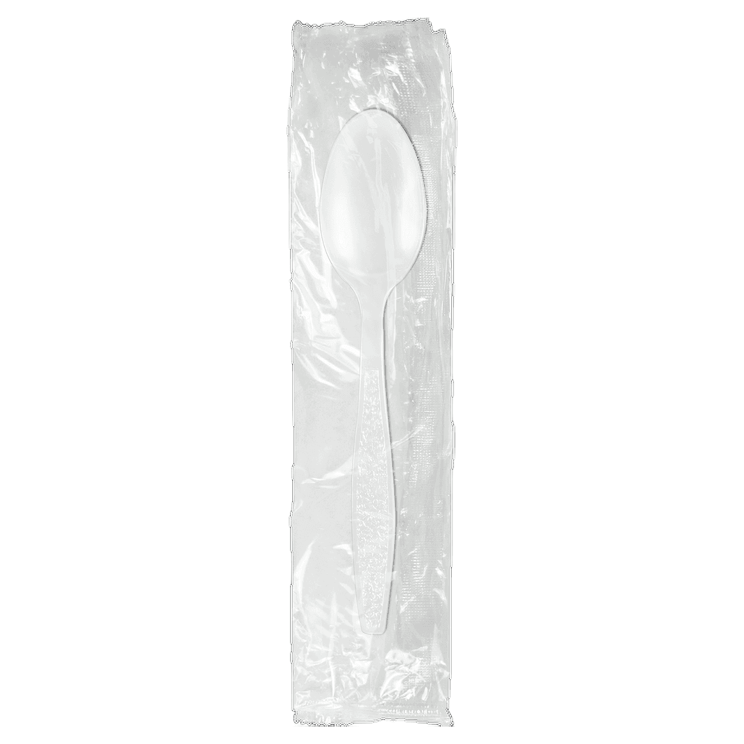 Teaspoon PS White Extra Heavy Duty Individually Wrapped 1000/Case