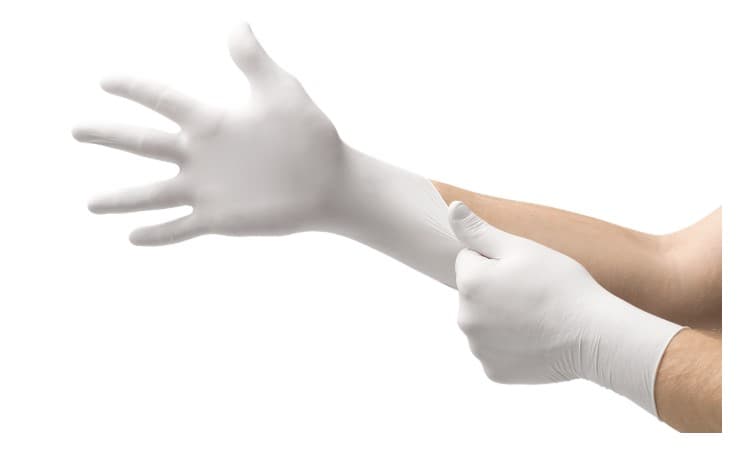 MICROFLEX® Medical Gloves Small (SM) 9.6 IN Soft White 4.7MIL Nitrile With Hydrasoft™ Coating 100 Count/Box 10 Box/Case