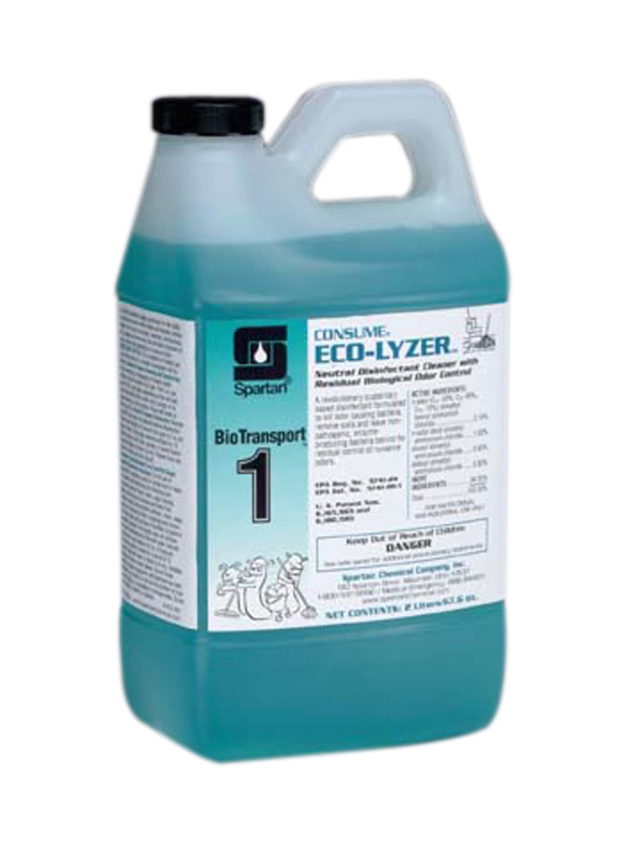 Biotransport® 1 Consume Eco-Lyzer® Floral Disinfectant 2 L Neutral Liquid 4/Case