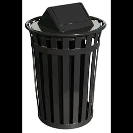 Oakley Collection Trash Can 28X45.5 IN 36 GAL Steel Swing Top Slatted 1/Each