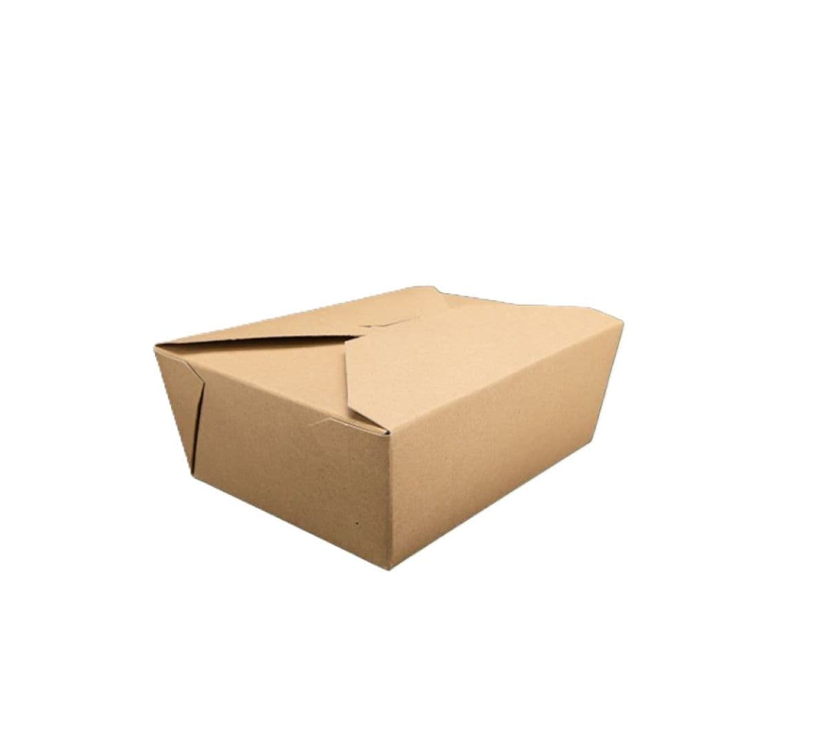Retro #8 Take-Out Box Fold-Top 6.739X5.5X2.5 IN Paperboard Kraft Tab-Lock 300/Case