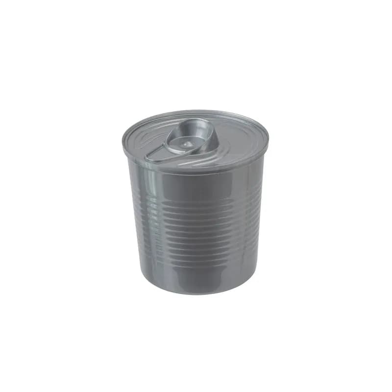 Tin Can Food Container Base & Lid Combo 4 OZ Plastic Silver 100/Case