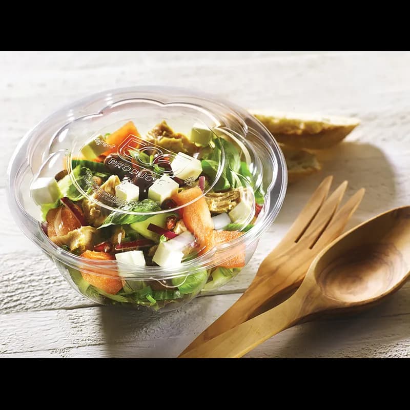 Salad Bowl & Lid Combo 24 OZ PLA Clear 150/Case