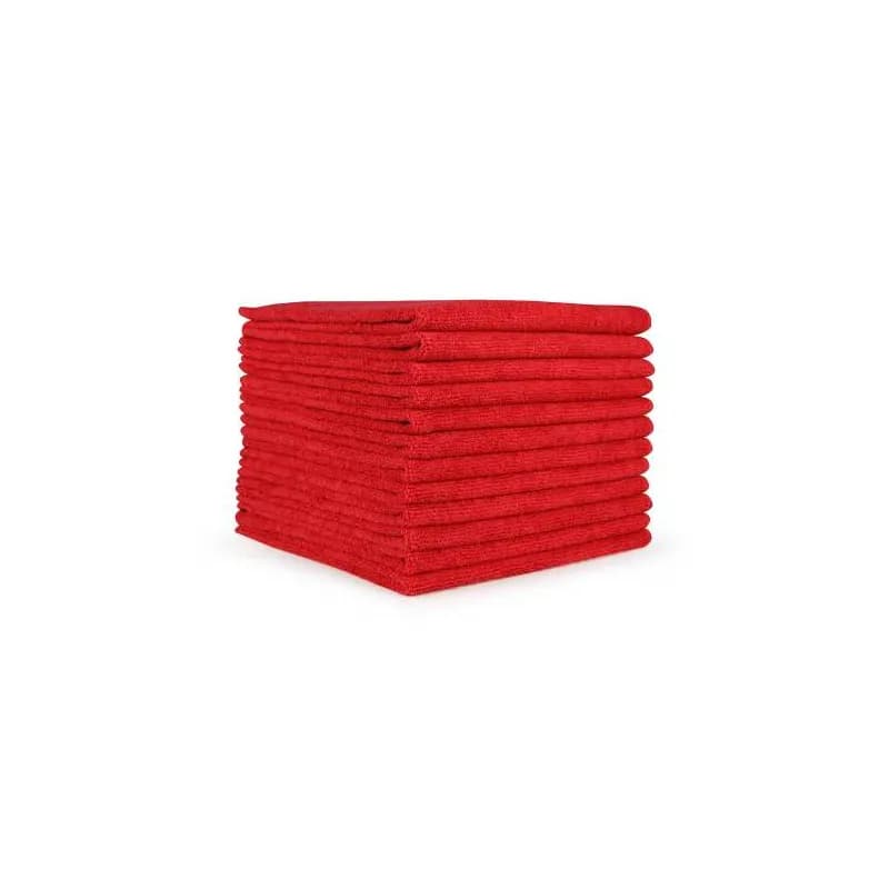 HOSPECO® Smart Choice Cleaning Cloth 16X16 IN Microfiber Red Square 300 GSM 1/Dozen