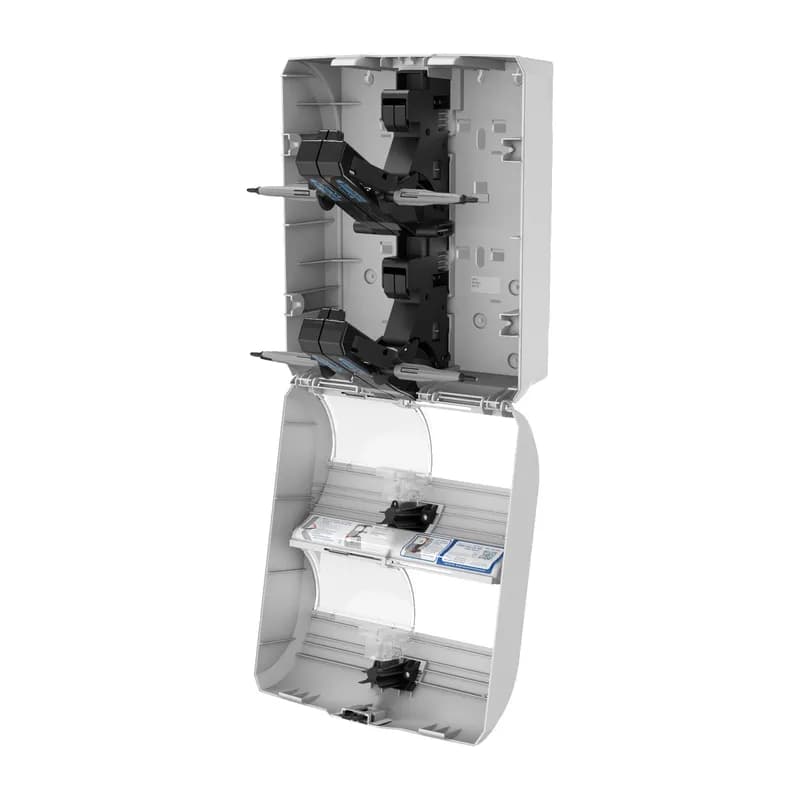 Compact Quad® Toilet Paper Dispenser 7.190X12.000X14.535 IN Plastic White 4-Roll Compact High Capacity Coreless 1/Each