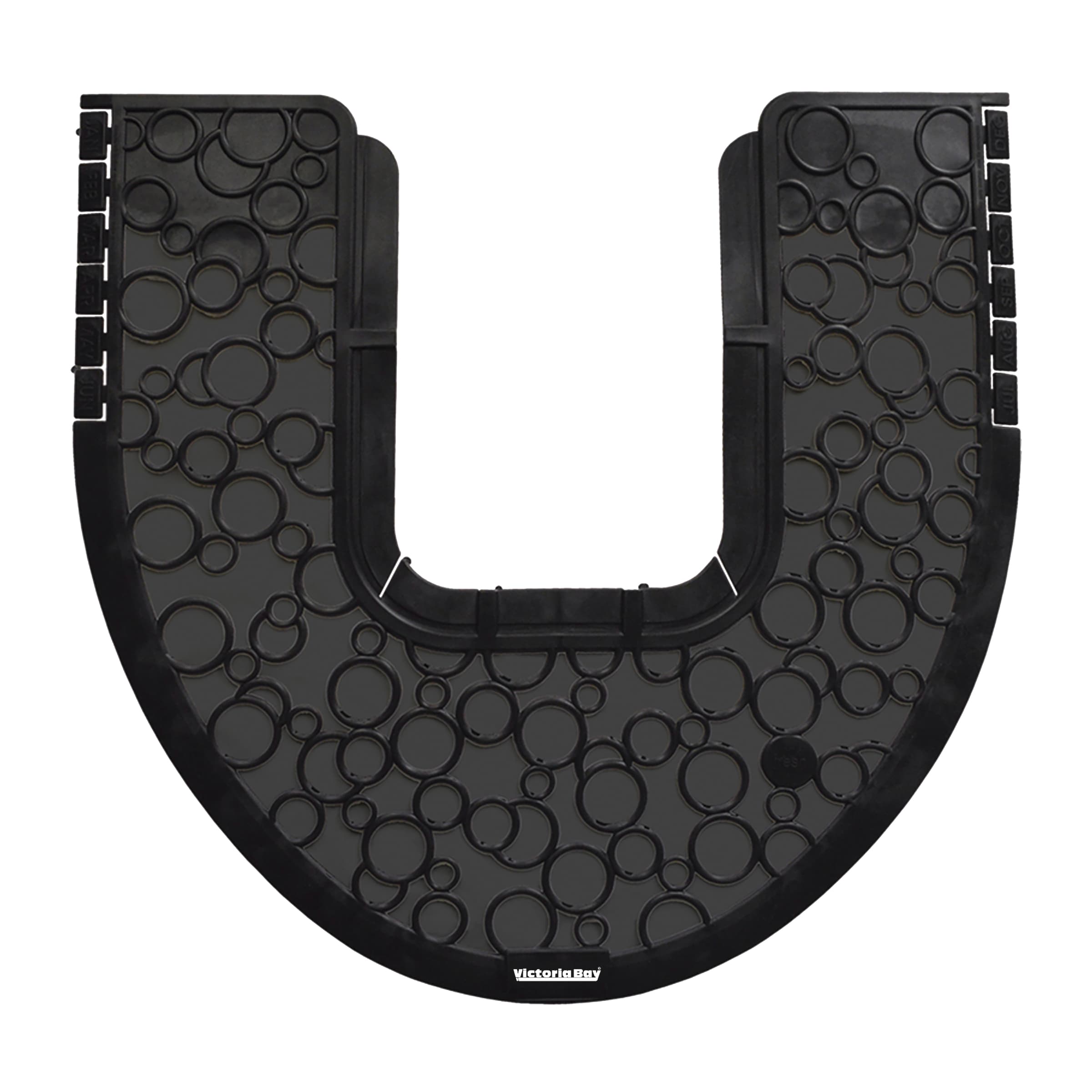 Victoria Bay Commode Mat Black Plastic 6/Case