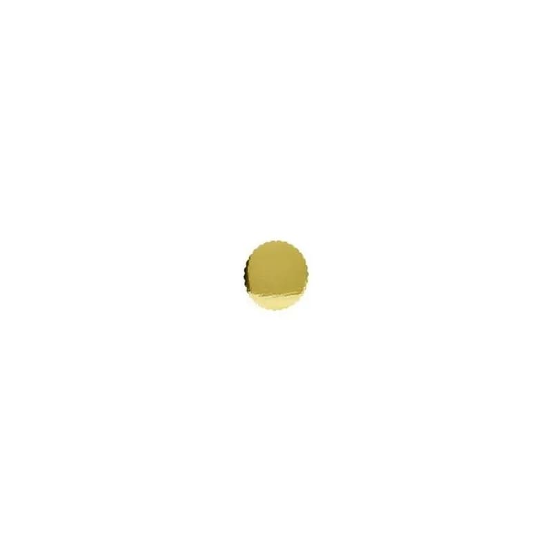 Cake Circle 7 IN Paperboard Gold Scalloped 200/Case
