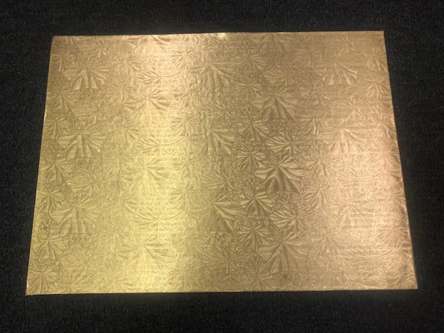 Cake Board Full Size 17.5X25.5 IN Paperboard Gold Scalloped Embossed Double Wall 50/Case