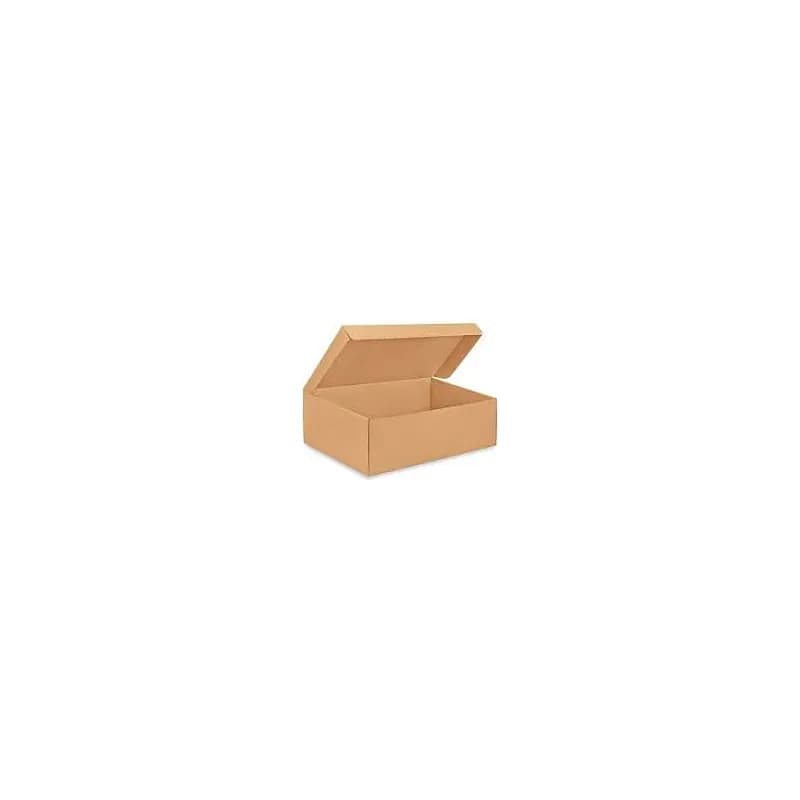 Bakery Box 18.13X13.13X3.5 IN Corrugated Paperboard White Kraft Rectangle 1-Piece 25/Bundle