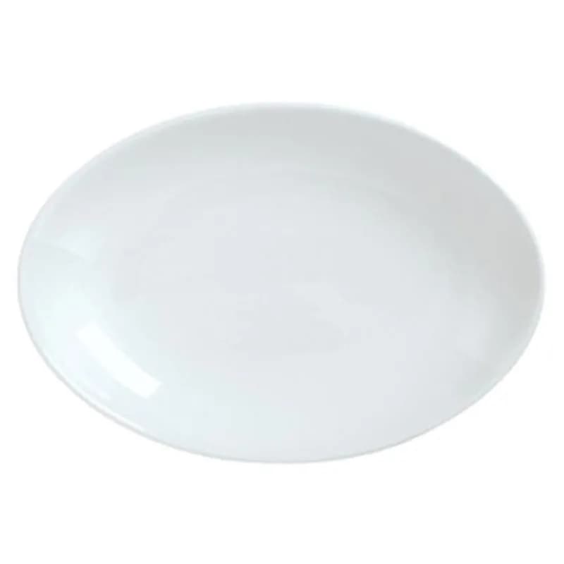 Reserve by Libbey Reflections Coupe Platter 12.25 IN Porcelain White Oval 12/Case