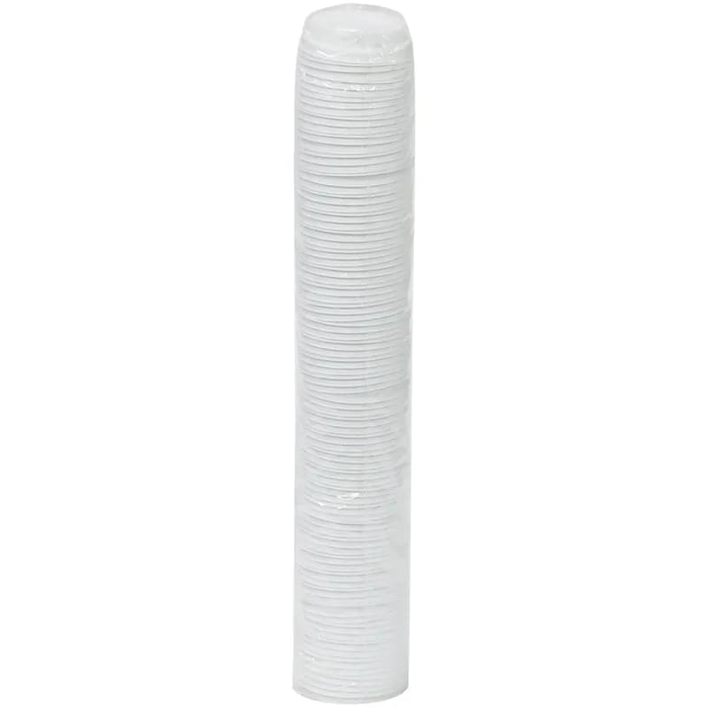 Lid Dome 2.5625X0.6875 IN HIPS White For 4 OZ Hot Cup Sip Through 1000/Case