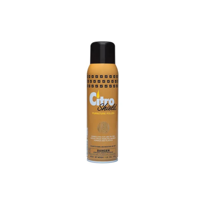 Citro Shield Furniture Polish Lemon 20 FLOZ Multi Surface Alkaline Aerosol RTU 12/Case