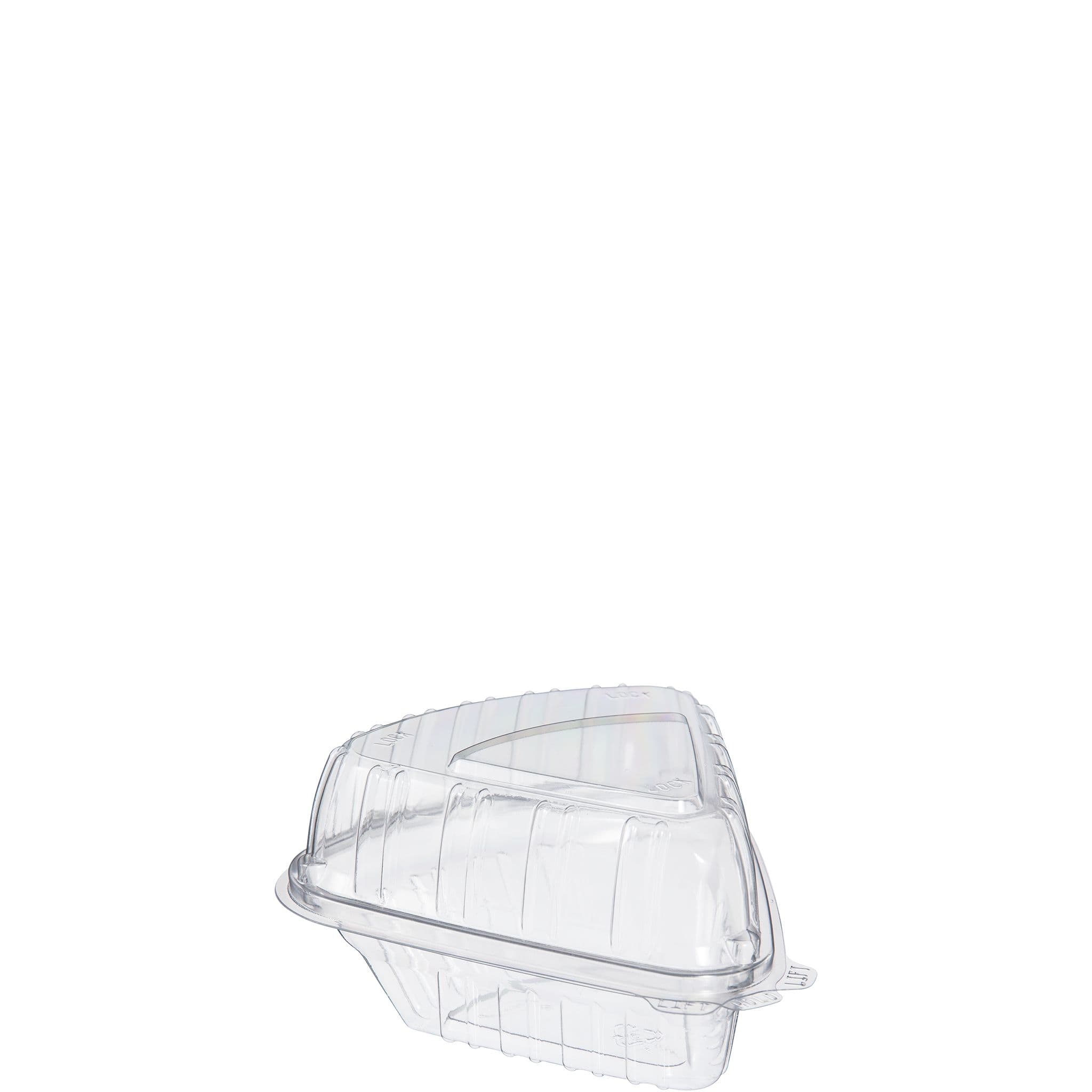 Dart® ClearSeal® Pie Slice Hinged Container With Dome Lid 6.7 OZ 5.6X6.1X3 IN OPS Clear 125 Count/Pack 2 Packs/Case