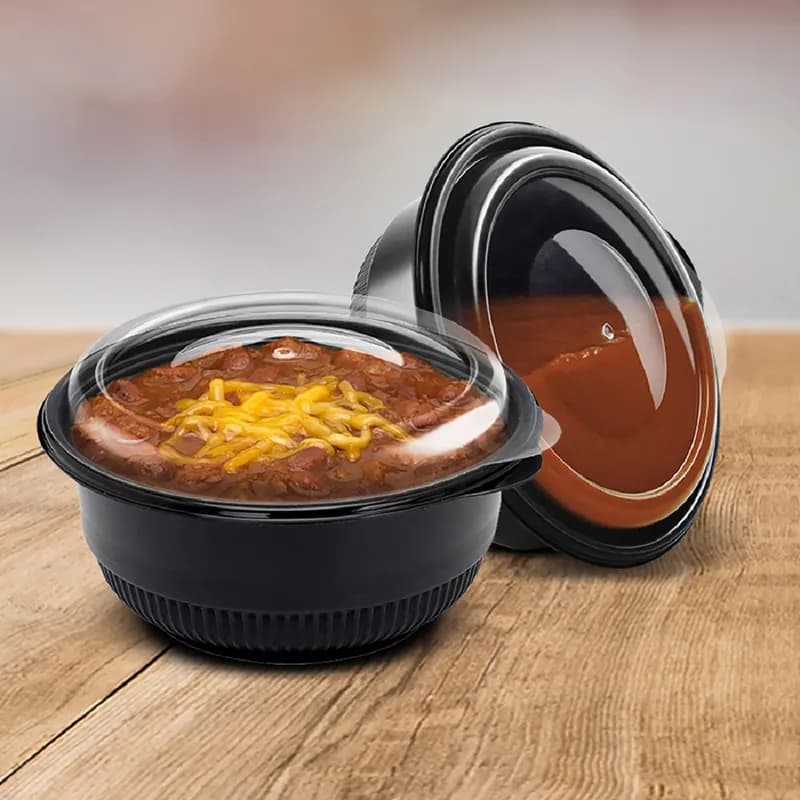 MicroRaves® Lid Dome Plastic Clear Round For 12-16-20 OZ For Incredi-Bowls® 250/Case