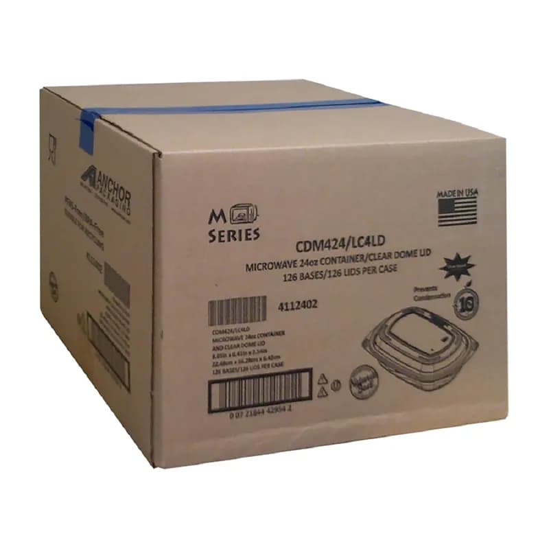 MicroRaves® Food Container Base & Lid Combo With Dome Lid 24 OZ PET Black 126/Case