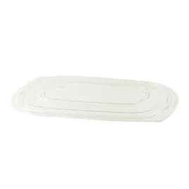 Lid Flat 1 Compartment RPET Clear For 16 OZ Cold Container Unhinged Anti-Fog 252/Case