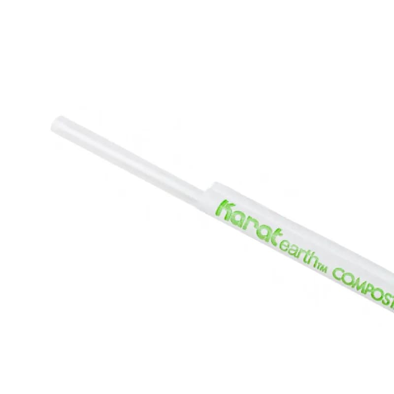Karat Earth Giant Straw 8.75 IN PLA Clear Wrapped 2500/Case