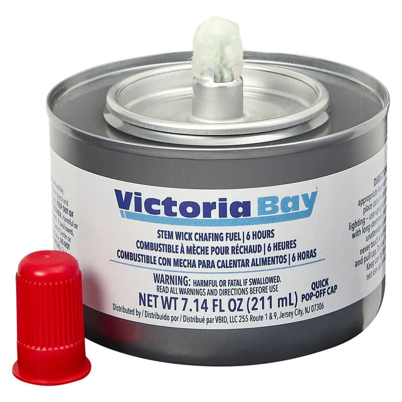Victoria Bay Chafing Fuel 6-HR Stem Wick 24/Case