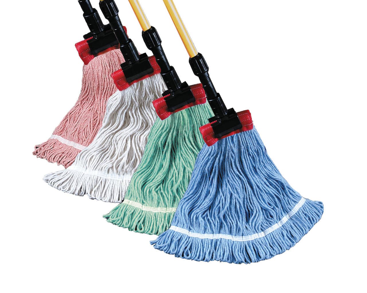 Starline® Wet Mop Head Medium (MED) Red Cotton Rayon Blend 4PLY Loop End 1.25IN Narrow Headband Value Plus 1/Each