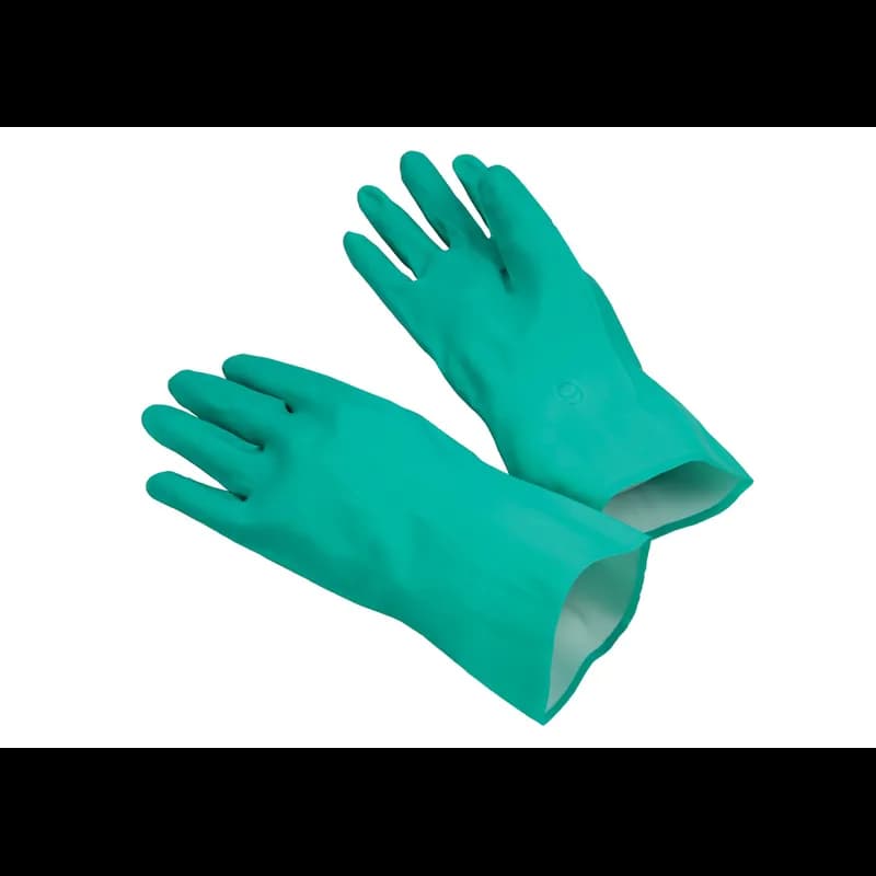 Gloves Sizes 7-11 13 IN Green 11MIL Nitrile Flock Lined Unsupported 12/Dozen
