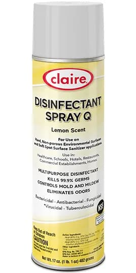 Claire Lemon Disinfectant 17 FLOZ Spray 12/Case