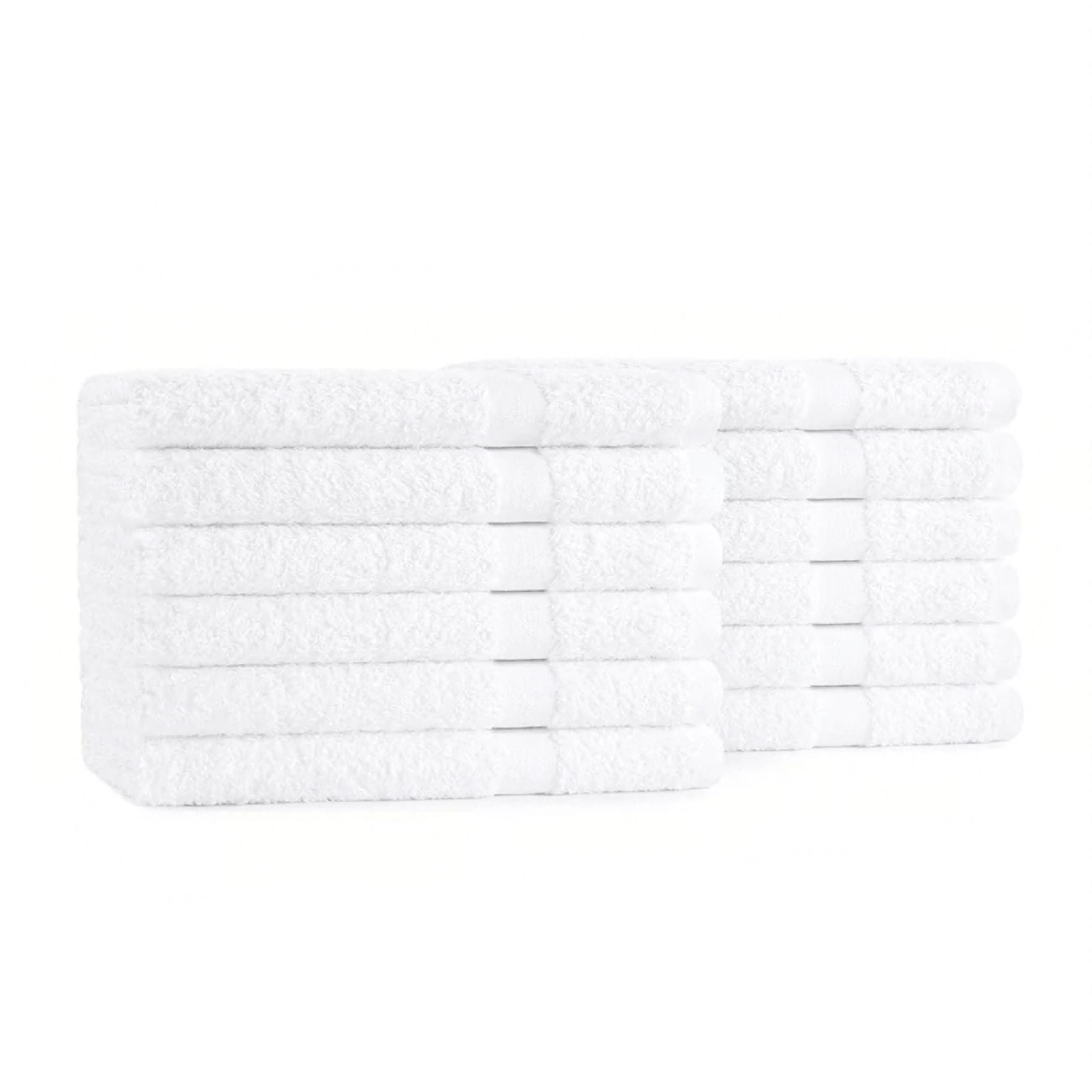 Hand Towel 16X27 IN White Cotton Terry Cloth 12/Dozen