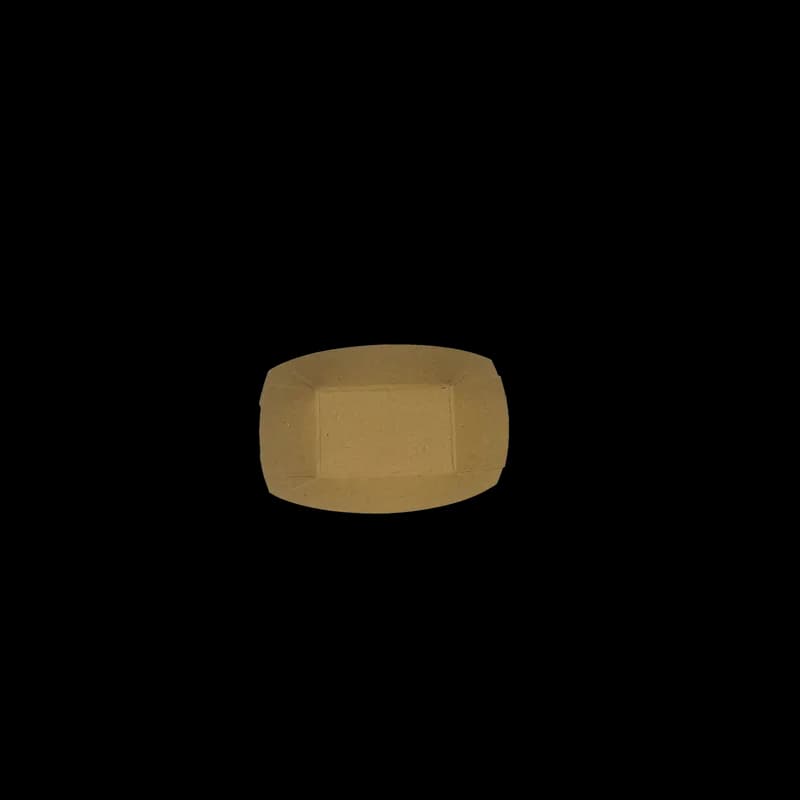 Food Tray 0.5 LB Paper Kraft Rectangle 1000/Case