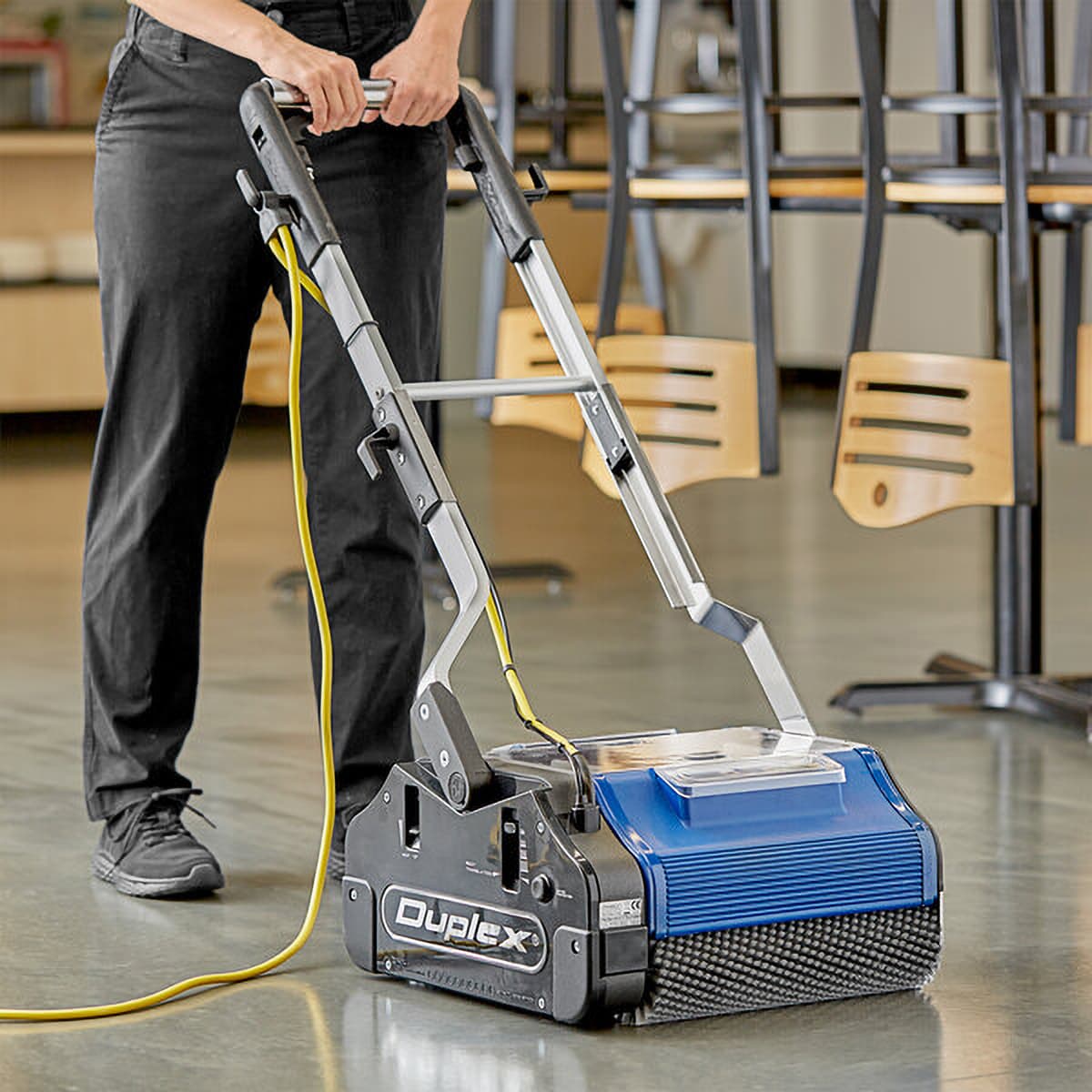 Floor Scrubber 14IN Blue Gray With 35FT Cord Walk Behind 2 Brushes 1/Each