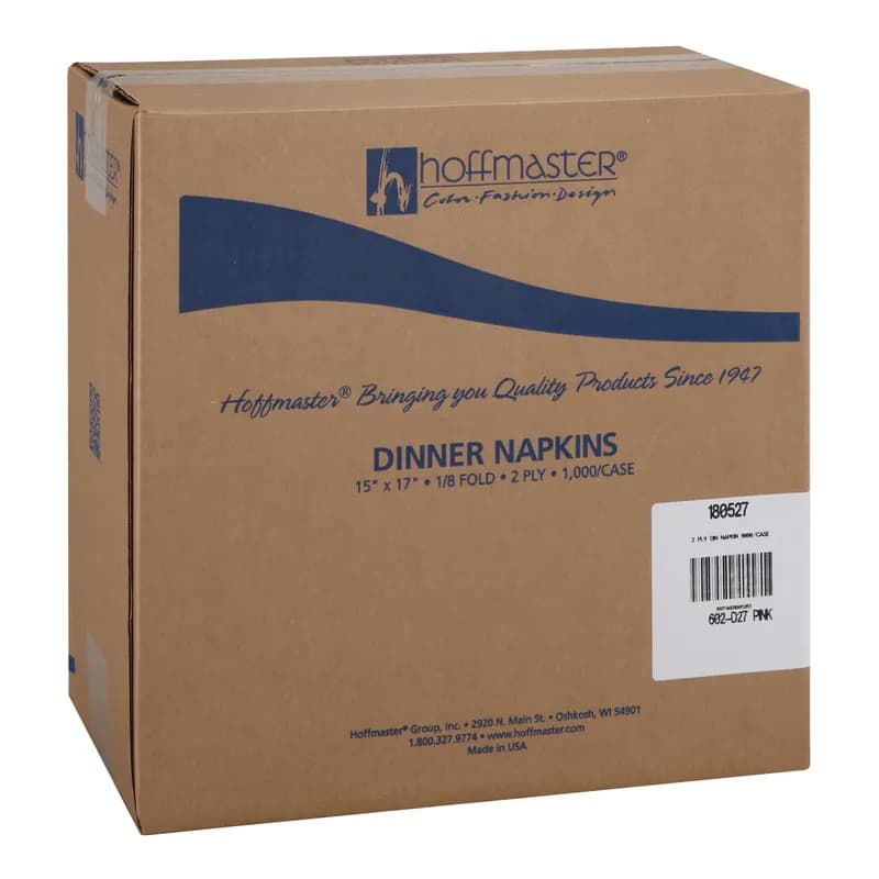 Dinner Napkins 7.5X4.25 IN Pink 2PLY 1000/Case