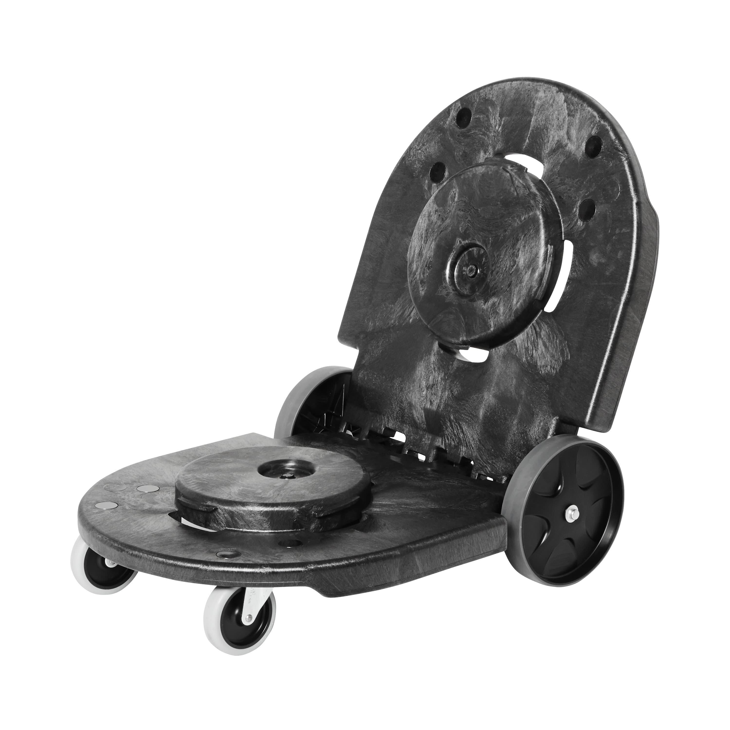Brute® Trash Can Dolly 45.06X20.75X8.5 IN 400 LB Black Resin Tandem Swivel 1/Case