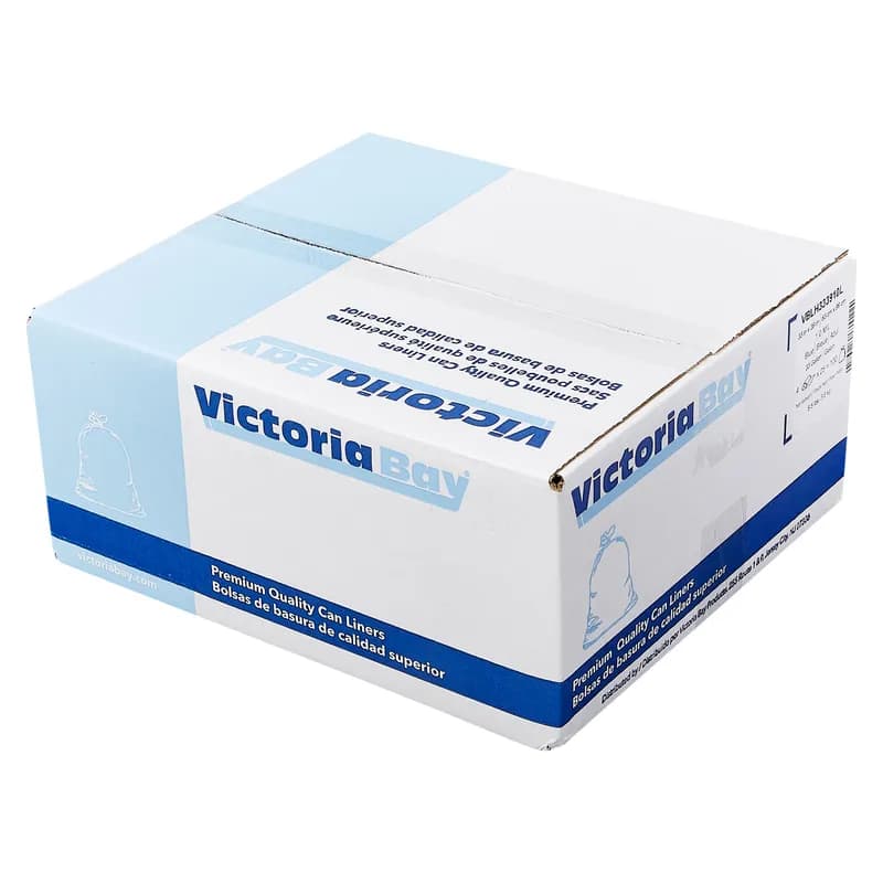 Victoria Bay Can Liner 33X39 IN 33 GAL Blue 1.0MIL 25 Count/Roll 4 Rolls/Case
