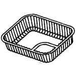 Nacho Take-Out Tray Base 5X6 IN OPS Clear Rectangle 500/Case
