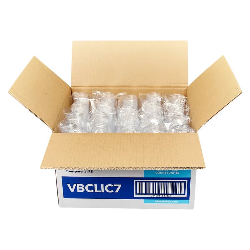 Victoria Bay Cold Cup Tumbler 7 OZ PS Clear 25 Count/Pack 20 Packs/Case 500 Count/Case