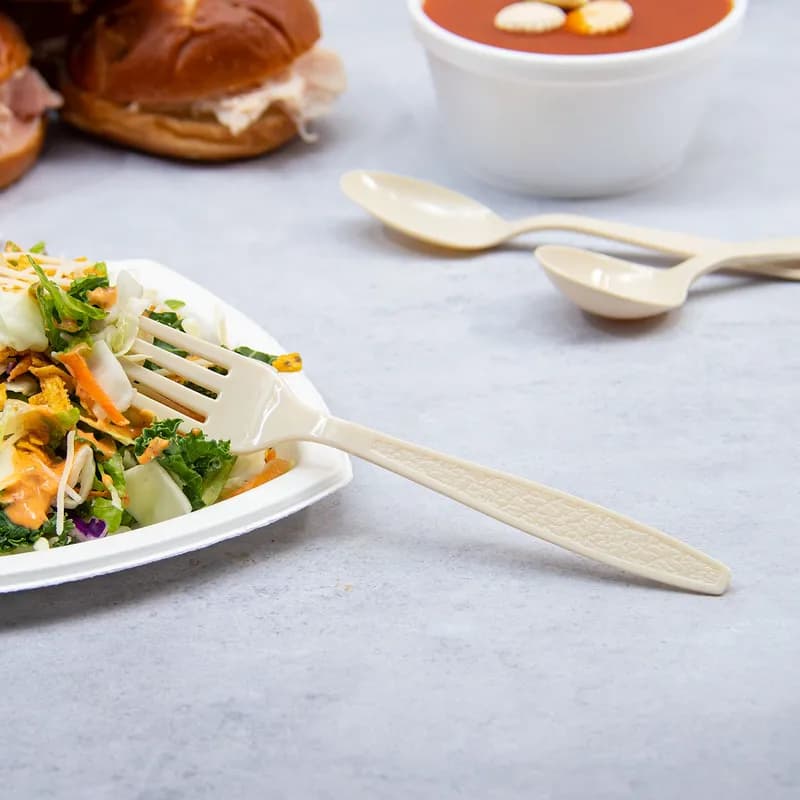 Solo® Guildware® Fork 7.1 IN PS Champagne Heavy Duty 100 Count/Pack 10 Packs/Case 1000 Count/Case