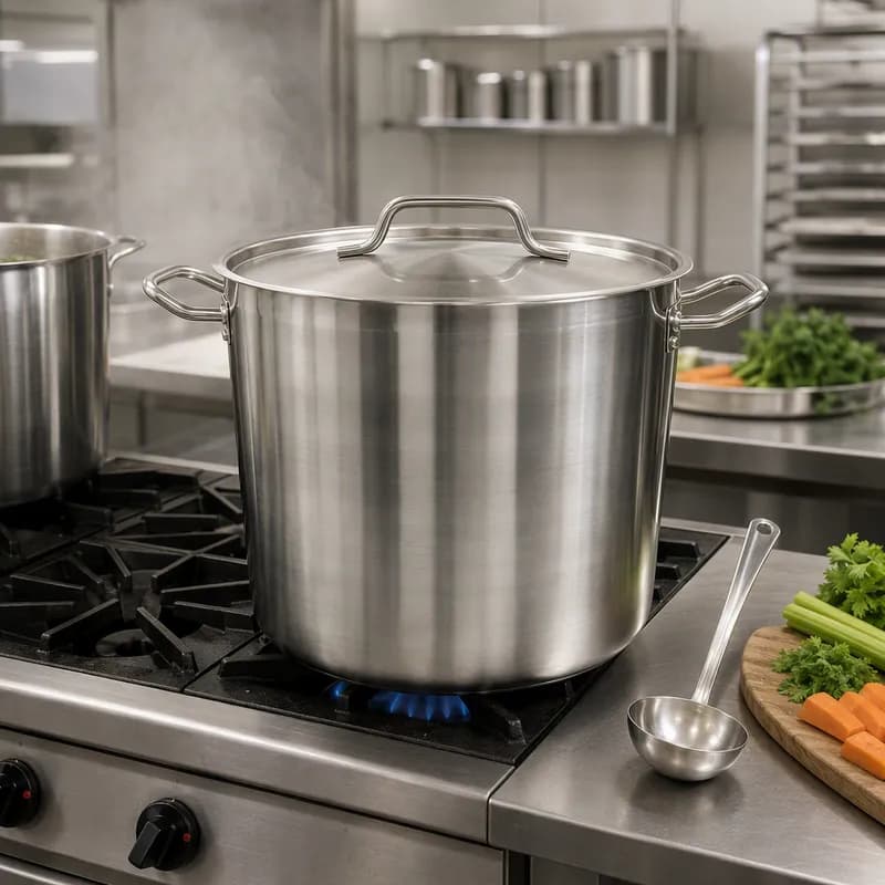 Stock Pot 16.59X12.36X12.28 IN 20 QT Stainless Steel Dishwasher Safe 1/Each