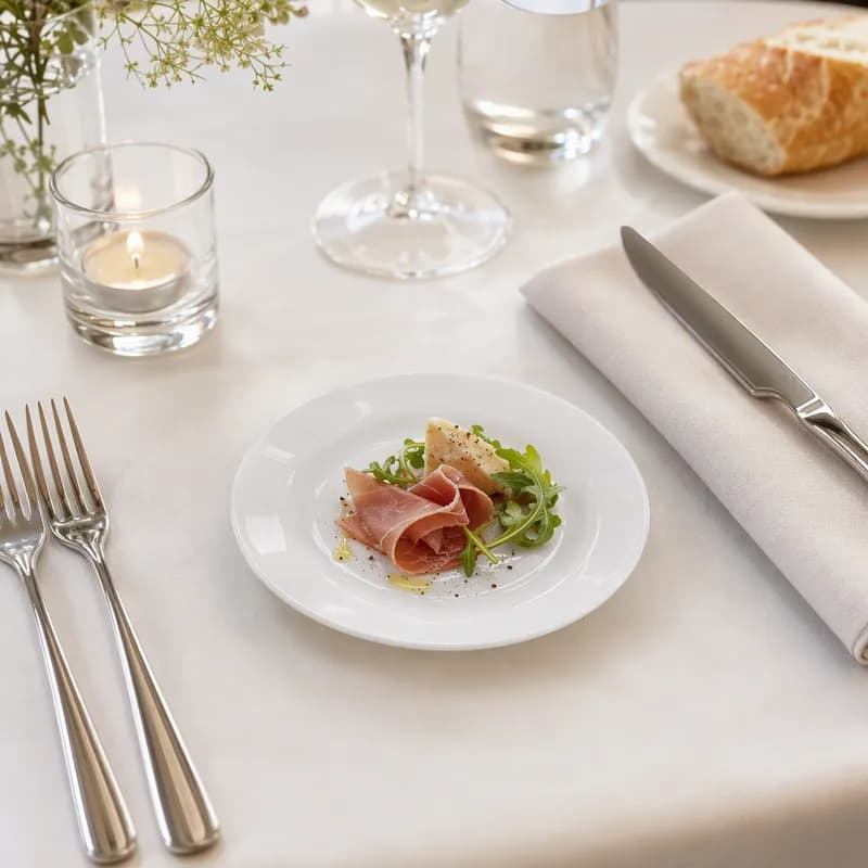 Arcoroc Intensity White Plate 6.25 IN Opal Glass White Round 24/Case