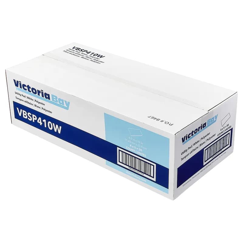 Victoria Bay Utility Pad 4.5X10 IN White 20/Case
