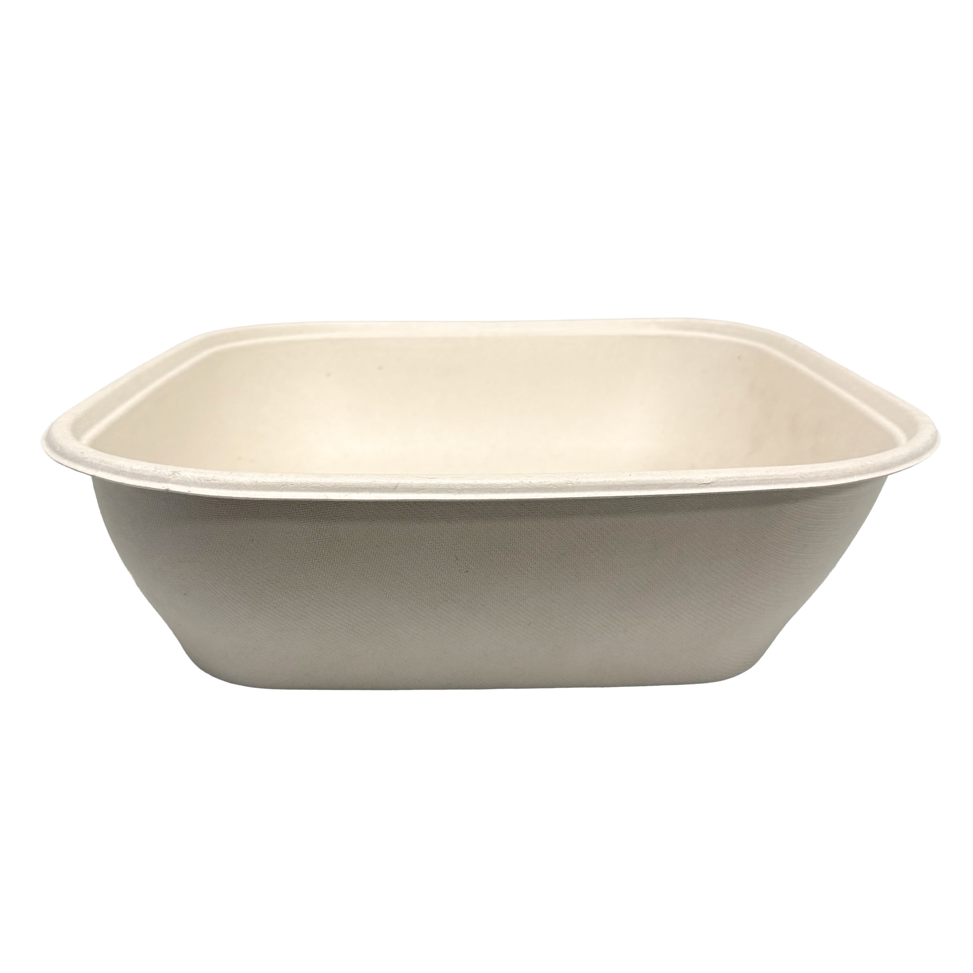 Bowl 240 OZ Pulp Fiber Kraft Square Unlaminated 25/Case