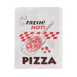 Pizza Bag 12X15 IN Bleached Kraft Paper White Fresh Hot Pizza 1000/Case