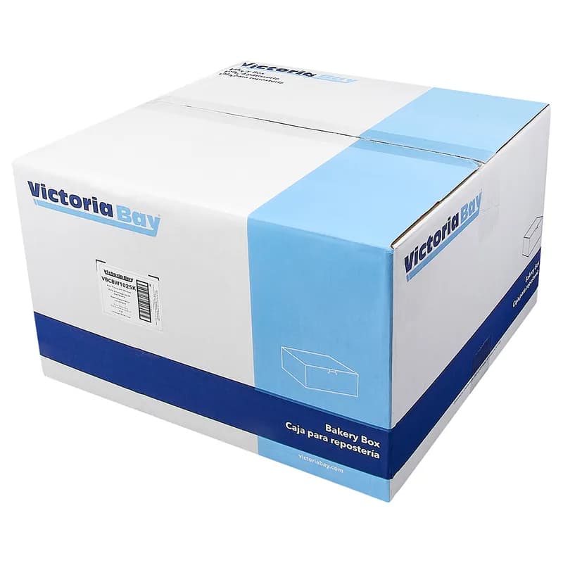 Victoria Bay Cake Box 10X10X2.5 IN Kraft With Window 200/Case
