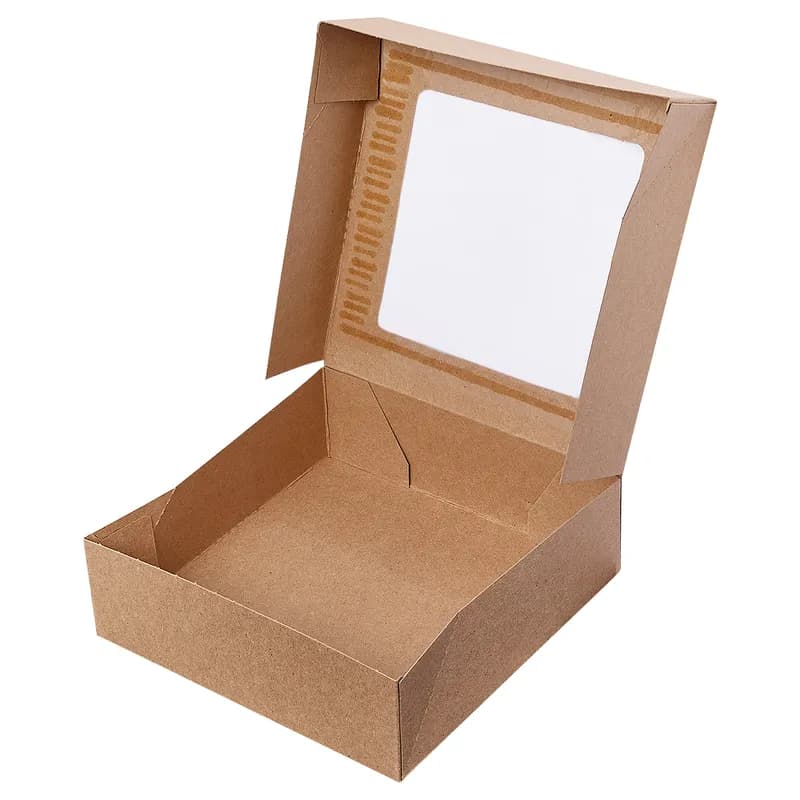 Victoria Bay Cake Box 8X8X2.5 IN Kraft With Window 200/Case