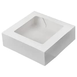 Victoria Bay Cake Box 8X8X2.5 IN White With Window 200/Case