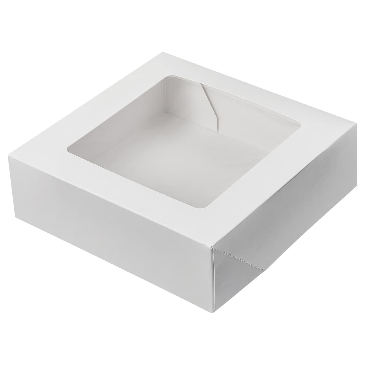 Victoria Bay Cake Box 8X8X2.5 IN White With Window 200/Case