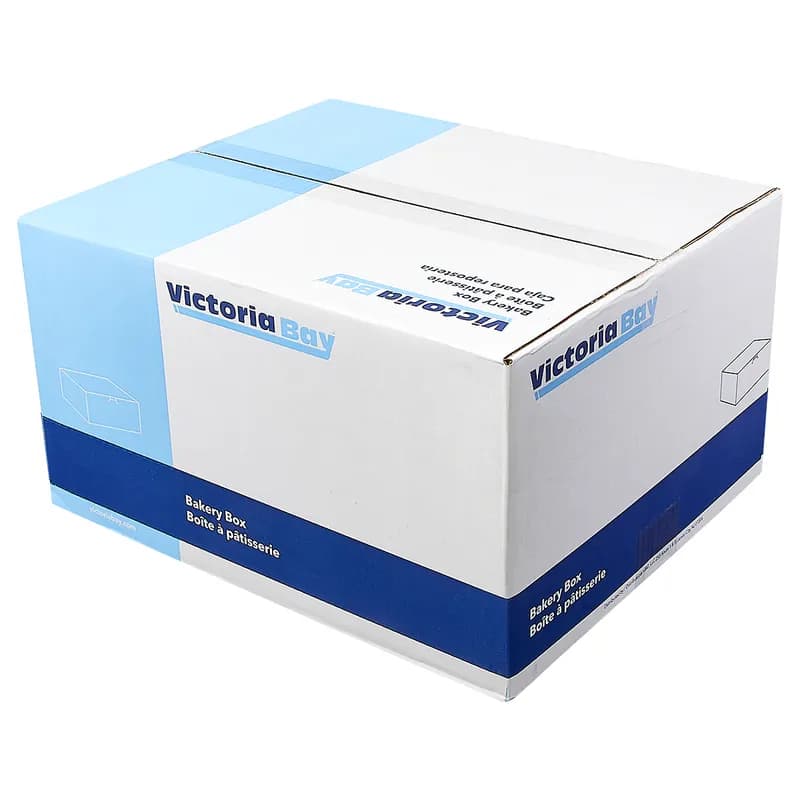 Victoria Bay Cake Box 8X8X2.5 IN White With Window 200/Case