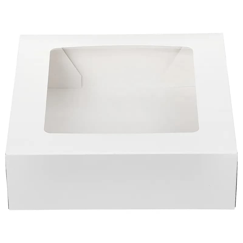 Victoria Bay Cake Box 8X8X2.5 IN White With Window 200/Case