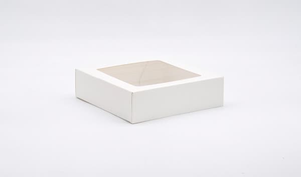 Victoria Bay Cake Box 9X9X2.5 IN White With Window 200/Case