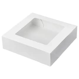 Victoria Bay Cake Box 9X9X2.5 IN White With Window 200/Case