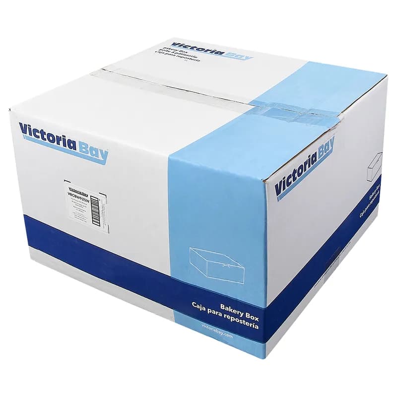Victoria Bay Cake Box 9X9X2.5 IN White With Window 200/Case